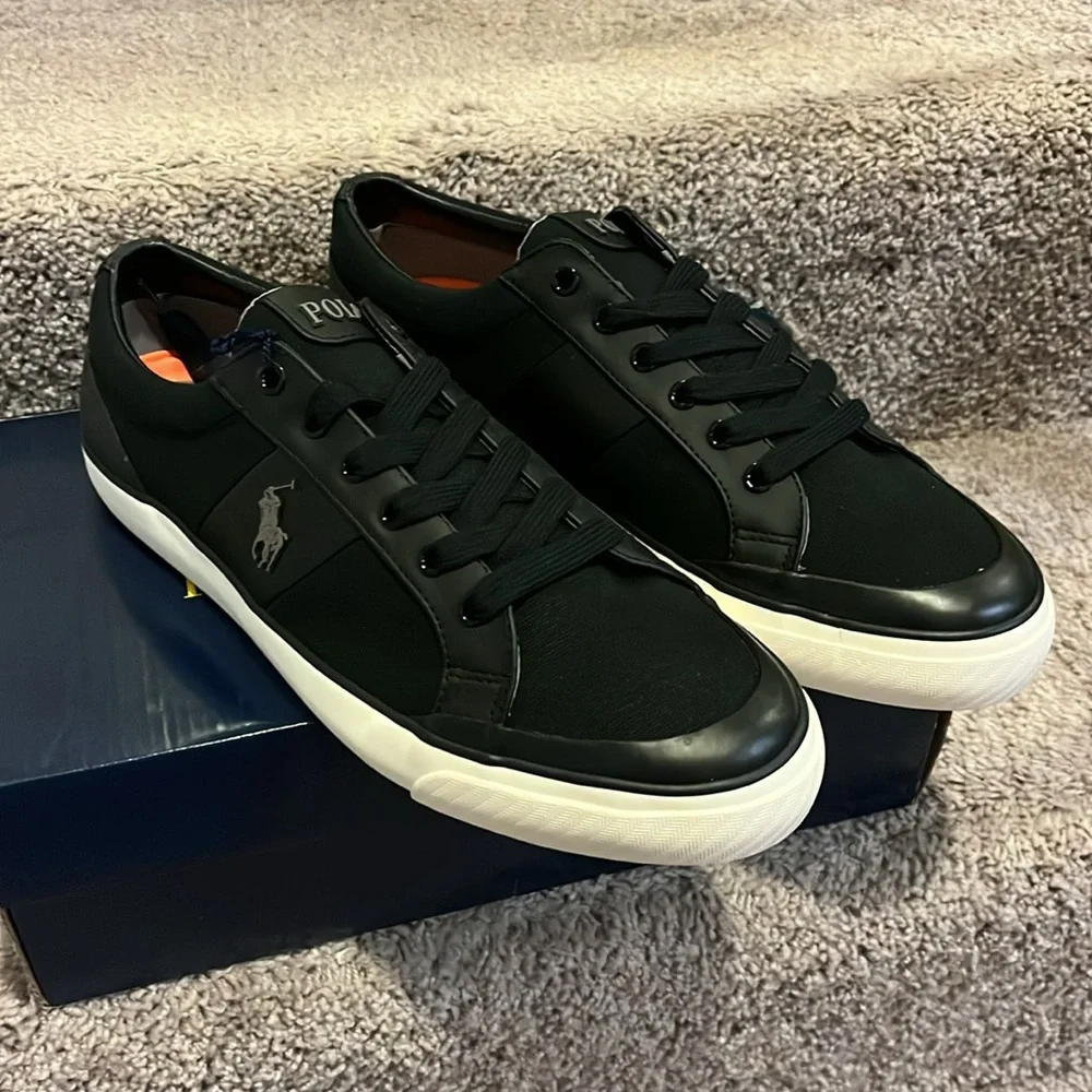 Polo Ralph Lauren Ian Boat Deck Shoes Sneakers new black Men’s Size 11.5